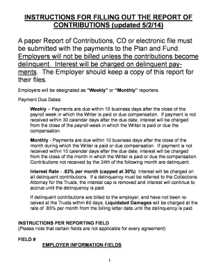 Report of Contributions