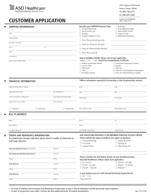 ASD Healthcare Customer Application