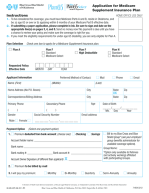 Medicare Supplement Insurance Application