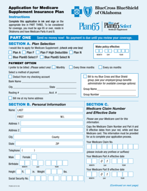 Medicare Supplement Insurance Application
