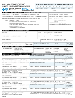Oklahoma Health Insurance Enrollment Form