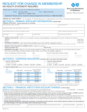 Request for Change in Membership