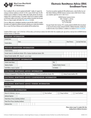 Electronic Remittance Advice Enrollment Form