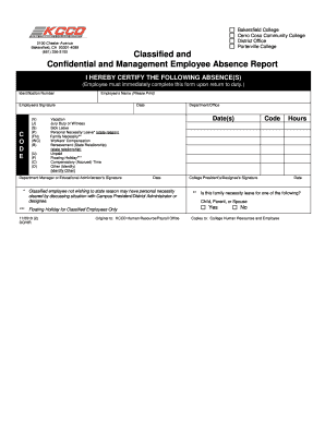 Employee Absence Report