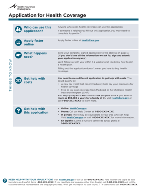 Health Coverage Application Form