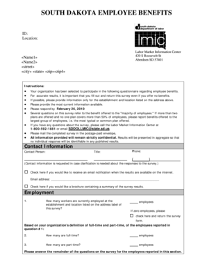 South Dakota Employee Benefits Survey