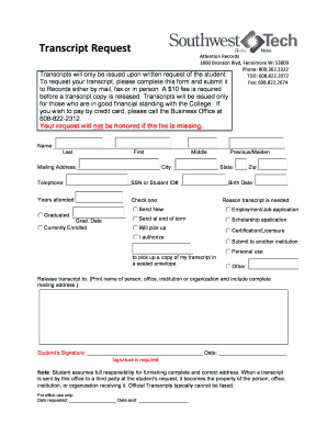 Transcript Request Form