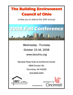 08 Conf Brochure.pub - The Building Environment Council of Ohio - becohio