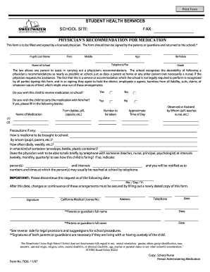 Physician's Recommendation for Medication