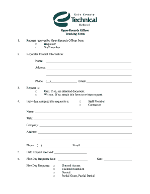 Open Records Request Tracking Form
