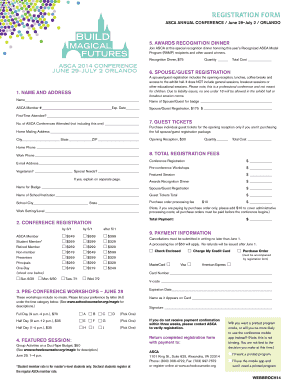 ASCA Annual Conference Registration Form