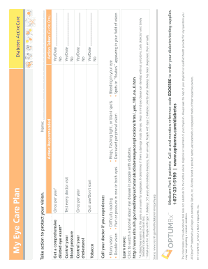 Diabetes Eye Care Action Plan
