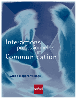 Guide d’apprentissage INTERACTIONS PROFESSIONNELLES ET COMMUNICATION