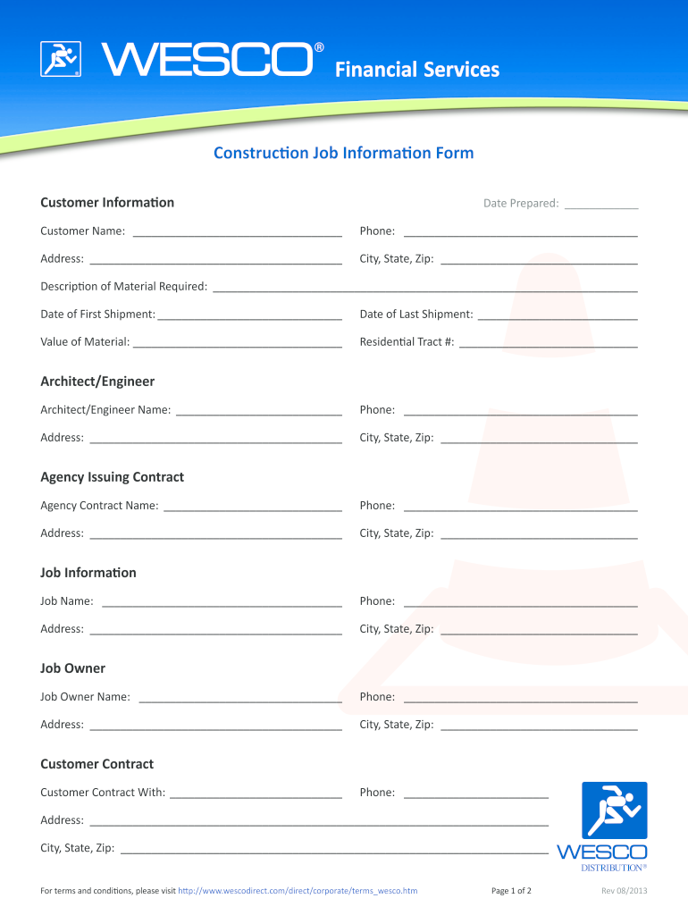 construction project information sheet Preview on Page 1.