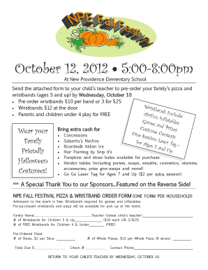 NPE Fall Festival Flyer and Order Form - NPES - npes lexington1