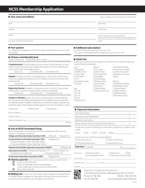 NCSS Membership Application
