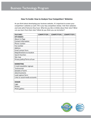 Business Technology Program Competitor Analysis Guide