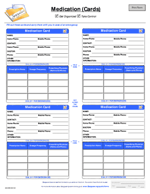 Medication Cards - Score