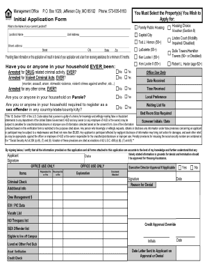 Housing Assistance Application Form