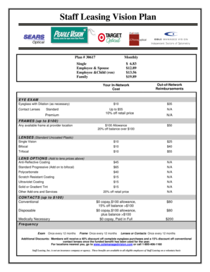 Staff Leasing Vision Plan Enrollment Form