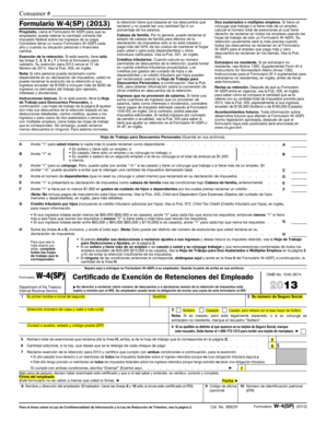 Formulario W-4(SP) (2013)