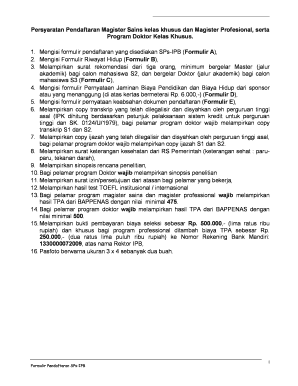 Indonesia Graduate School Application Form