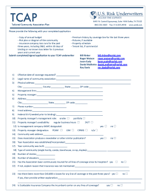 Community Association Insurance Application