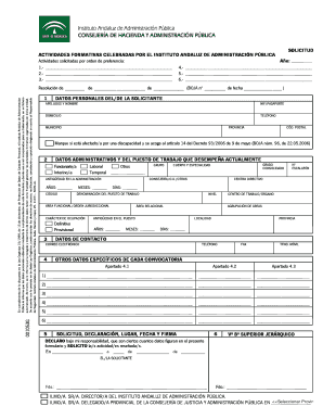Solicitud de Actividades Formativas