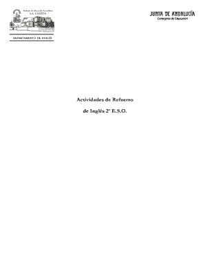 Actividades de Refuerzo de Inglés 2º E.S.O.
