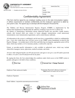 Indiana State Confidentiality Agreement