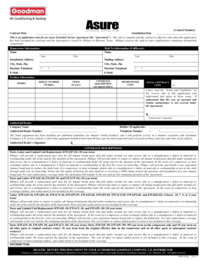 Asure Extended Service Agreement Application