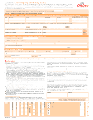 Chelsea Spring Bond Application