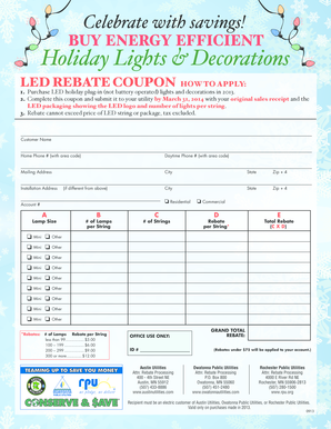 LED Holiday Lights Rebate Coupon