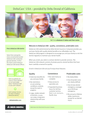 Fillable Online Delta Care Summary Form - lcusd Fax Email Print - pdfFiller