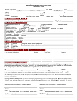 Emergency Medical Authorization Form