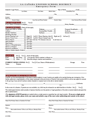 California Emergency Medical Authorization Form