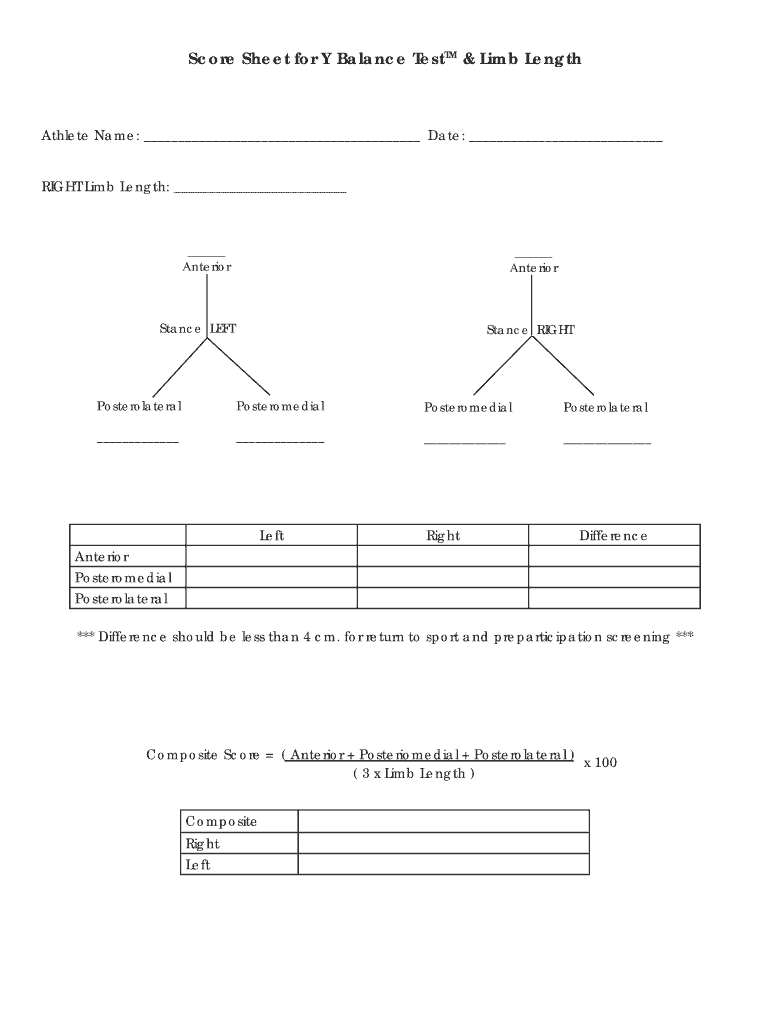 Fillable Online Usbcongress Http Internapcdn Y Balance Score Sheet Fillable Online Usbcongress Http Internapcdn Y Balance Score Sheet
