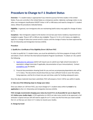 Procedure to Change to F-1 Student Status - fvcc