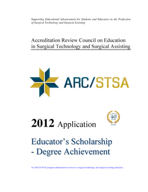 Educator's Scholarship Degree Achievement - Accreditation ... - arcstsa