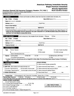 American Pathway Immediate Annuity Application