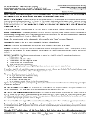 American Pathway Deferred Income Annuity Contract
