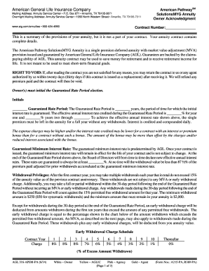 American Pathway SolutionsMYG Annuity Contract