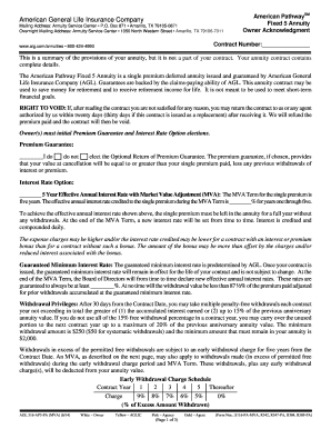 American Pathway Fixed 5 Annuity Contract