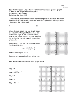 Linear Equations Worksheet