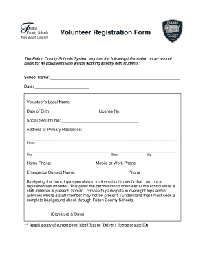 Volunteer Registration Form