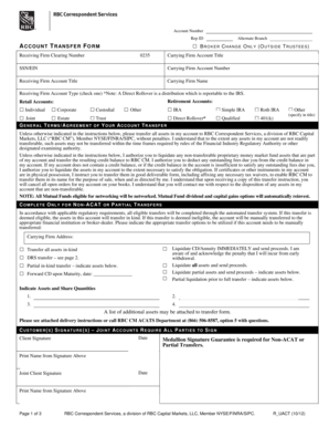 Account Transfer Form