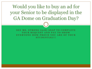 Graduation Ad Purchase Form
