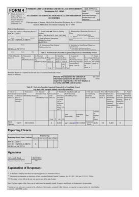 SEC Form 4 Statement of Changes in Beneficial Ownership