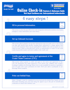 Royal Caribbean Online Check-in Form
