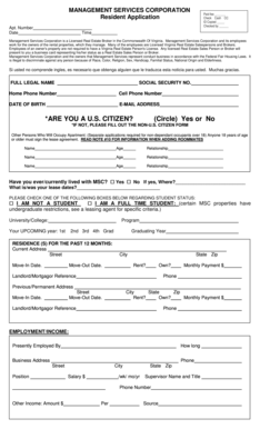 Virginia Residential Rental Application